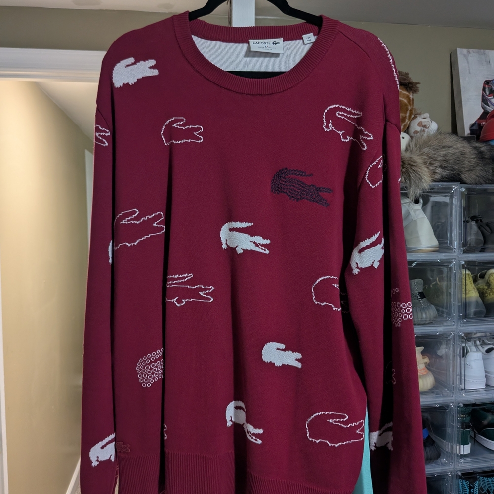 Lacoste Men's Red Sweater